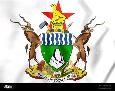 3D Zimbabwe Coat of Arms. 3D Illustration Stock Photo - Alamy