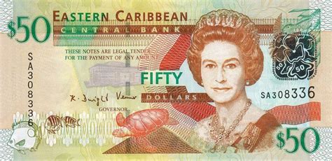 Old East Caribbean Dollar Banknotes