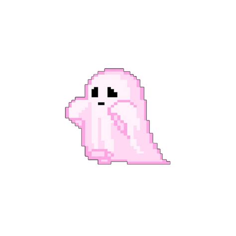 Cutecore Pixel Art Ghost Cute Pink Specter PNG | PNG All