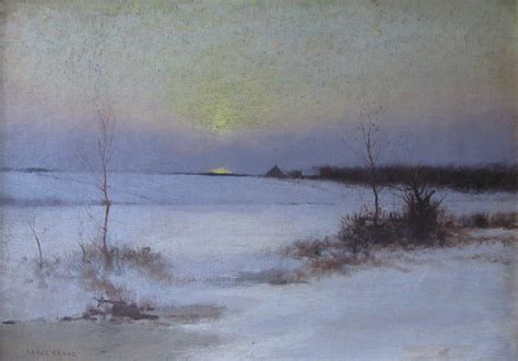 Bruce Crane (1857-1937), Winterscape (Private collection) Winter Landscape Painting, Winter ...