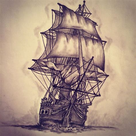 Touched up this ship tattoo s… | Tattoo Art / Sketches - All Pieces and ...