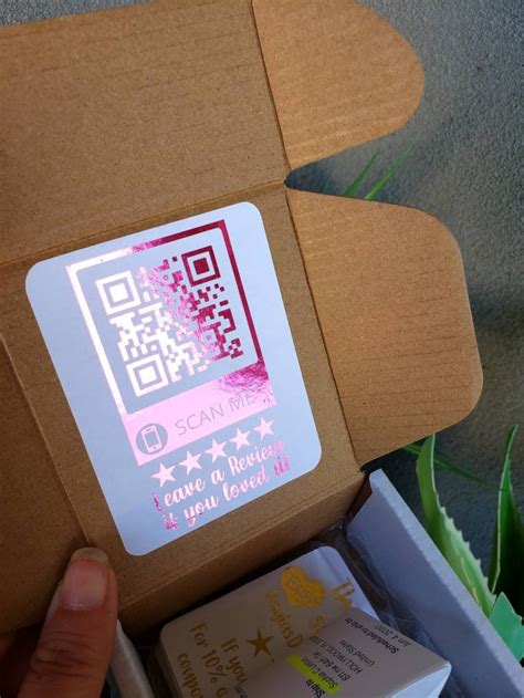 Foiled Metallic QR Code Stickers Small Business Stickers - Etsy UK