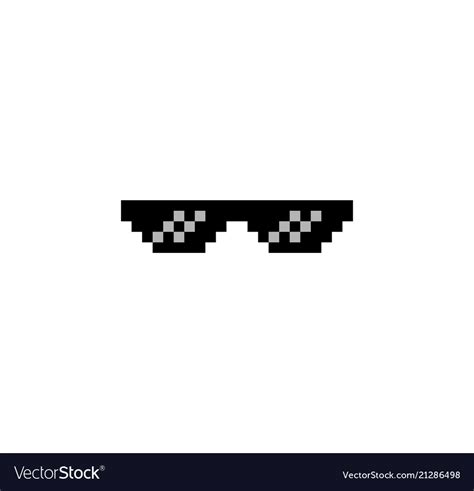 8 bit gangster sunglasses Royalty Free Vector Image