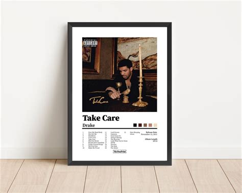 Drake take Care Album Cover Poster Hip Hop Rap Pop Music Art Poster ...