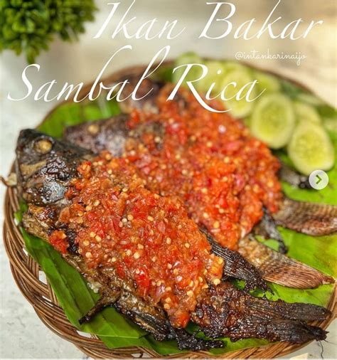 Resep Ikan Mujair Bakar Sambal Rica