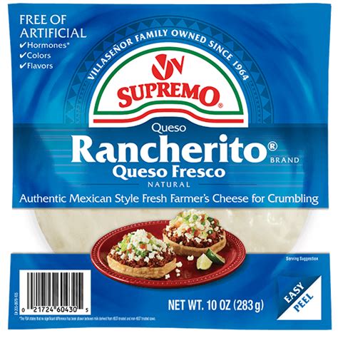 Rancherito® Brand Fresh Crumbling Cheese from V&V SUPREMO® - V&V Supremo Foods, Inc.