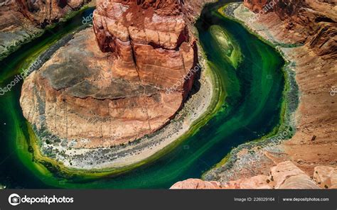 Aerial View Horseshoe Bend Gorge Arizona — Stock Photo © jovannig ...