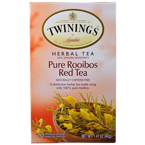 Twinings Herbal Tea African Rooibos Red Bush Tea 20 Bags, 1.41 oz ...