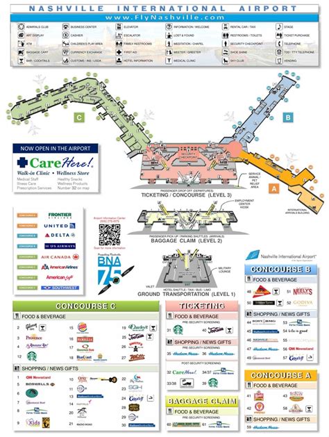 Nashville airport map - Ontheworldmap.com