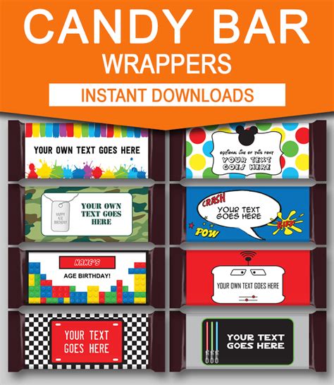 Fortnite Candy Bar Wrapper Printables Free