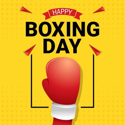 Premium Vector | Happy boxing day celebration greeting card