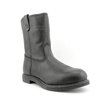 Mason Shoe Men's 'West Work Black 9" Steeltoe' Leather Boots (Size 11.5 ...