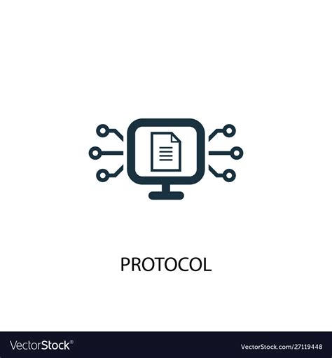 Protocol icon simple element Royalty Free Vector Image