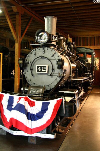 Steam locomotive #42 at Durango & Silverton Railroad Museum. Durango, CO.