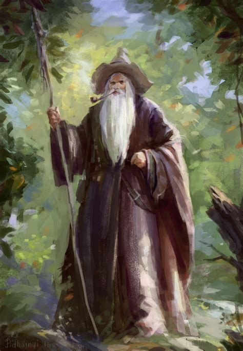 Gandalf sketch, Eugene Pidhainyi | Tolkien art, Character sketches, The hobbit