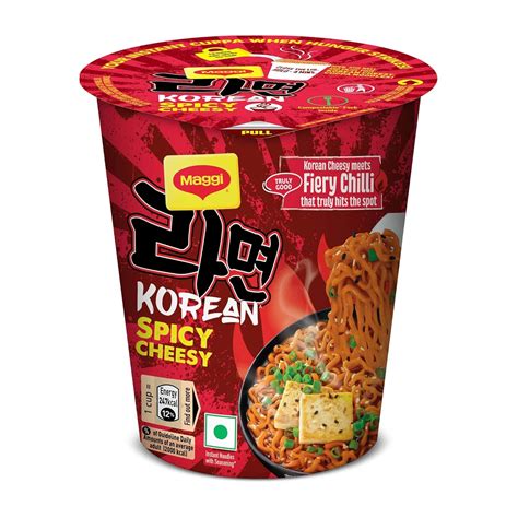 MAGGI Cuppa Korean Spicy Cheesy Instant Noodles, 71.5g : Amazon.in ...