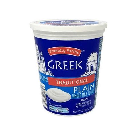 Friendly Farms Traditional Plain Greek Yogurt (32 oz) - Instacart