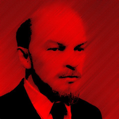 Lenin portrait red color | Free SVG