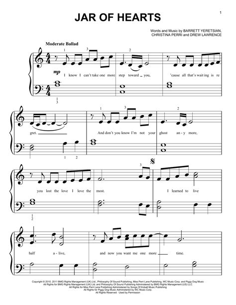 Jar Of Hearts | Sheet Music Direct