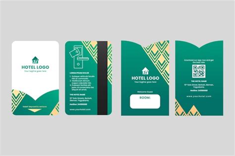 Free Vector | Gradient hotel key card template