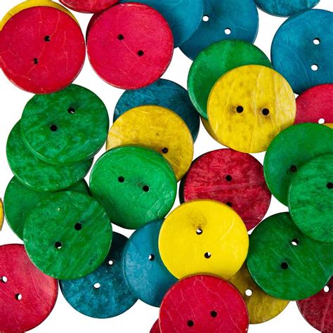 Coconut Shell Buttons 100pc | The Brain Bus