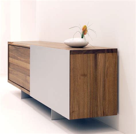 Modern Executive Walnut Wood Credenza - Ambience Doré