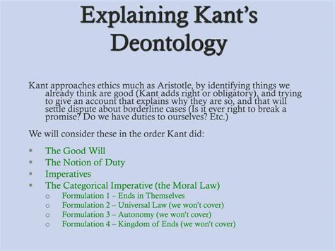 PPT - Kant’s Deontology PowerPoint Presentation, free download - ID:3759934