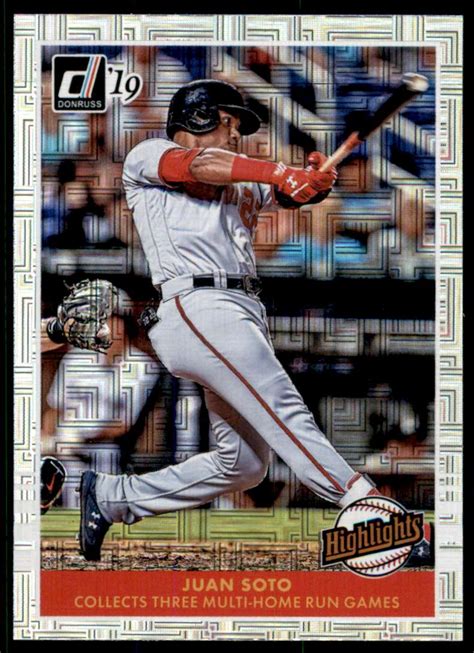 2019 Donruss Highlights Vector Juan Soto #H8 on Kronozio