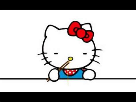 Hello Kitty eating ramen - YouTube