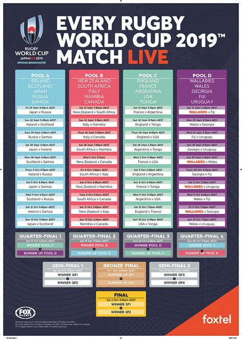 Rugby World Cup 2023 Fixture List - PELAJARAN