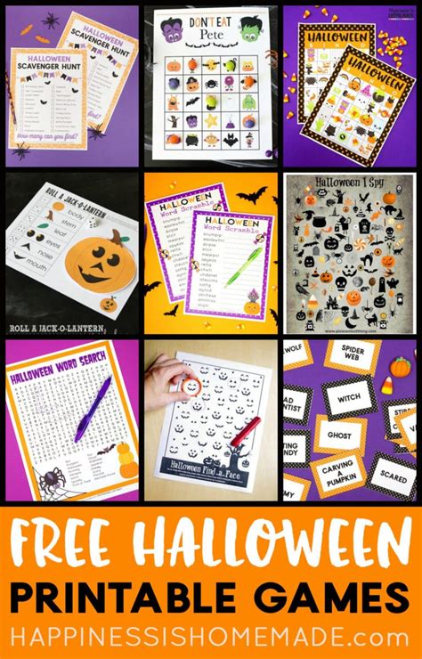 Free Printable Halloween Games - Happiness is Homemade