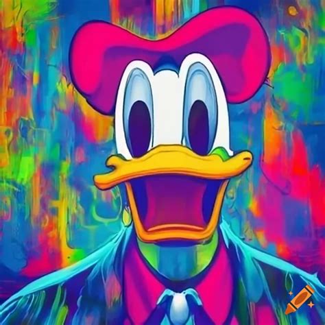 Satirical depiction of donald duck