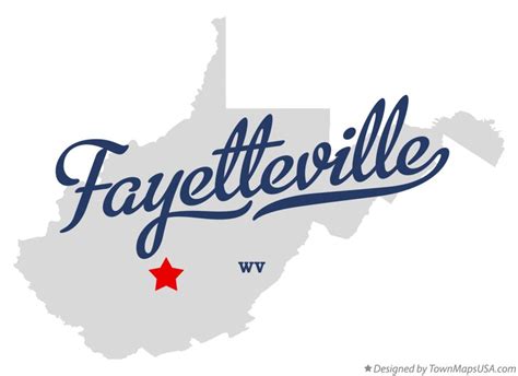 Map of Fayetteville, WV, West Virginia