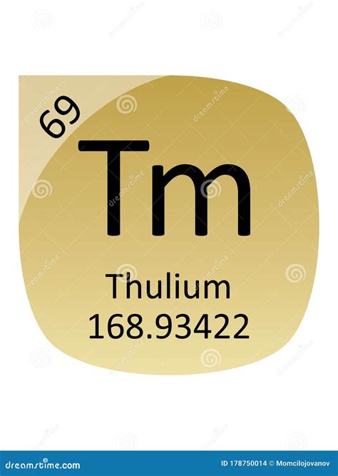 Round Periodic Table Element Symbol of Thulium Stock Vector - Illustration of name, chemistry ...