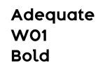 Adequate W01 Bold Font - Free Download Fonts