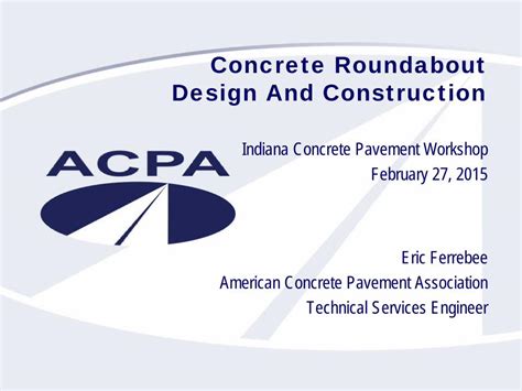 (PDF) Concrete Roundabout Design And Construction · Concrete Roundabout Design And Construction ...