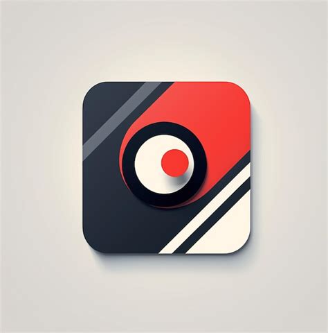 Premium AI Image | a red and black square with a white and black design on it.