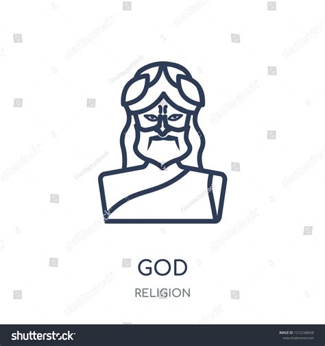 God Icon God Linear Symbol Design Stock Vector (Royalty Free) 1212168658