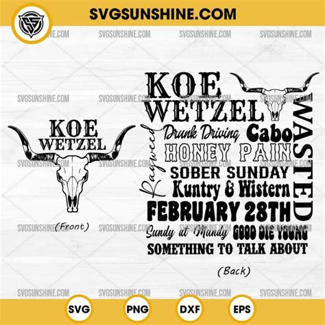 Koe Wetzel SVG, Koe Wetzel Songs SVG PNG DXF EPS