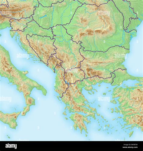 Balkans map hi-res stock photography and images - Alamy