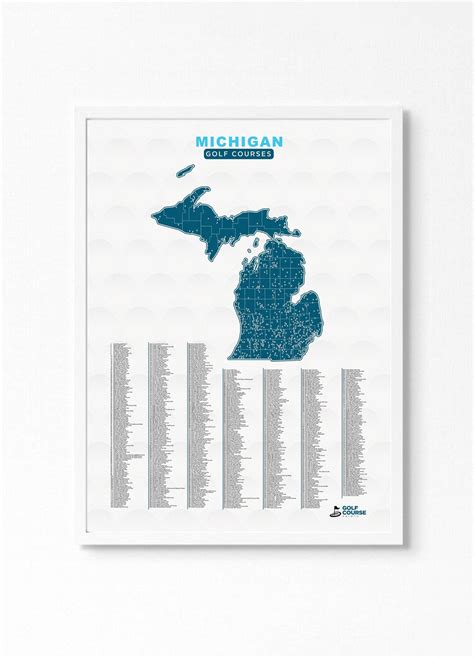 Michigan Golf Course Map | Special Gift | Golf Course Prints - Golf Course Prints