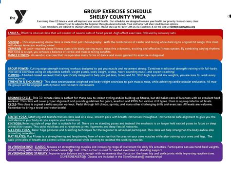 Group Exercise Classes - Shelby County YMCA