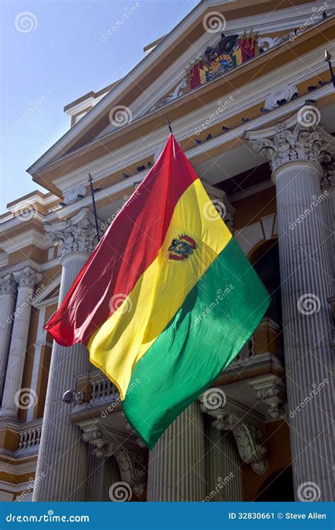 Flag of Bolivia - La Paz - Bolivia Stock Image - Image of city, places: 32830661