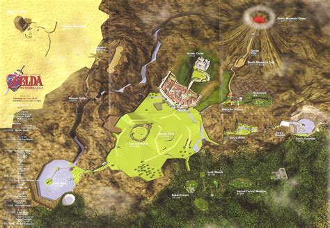 [OoT] Very detailed and accurate Map of the Hyrule Overworld - from Ocarina of Time Encyclopedia ...