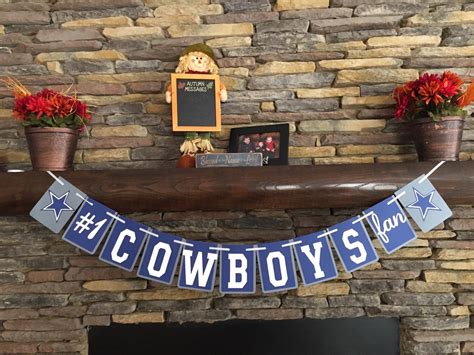 DALLAS COWBOYS BANNER PARTY DECORATION PHOTO PROP COWBOYS BANNER NUMBER ...