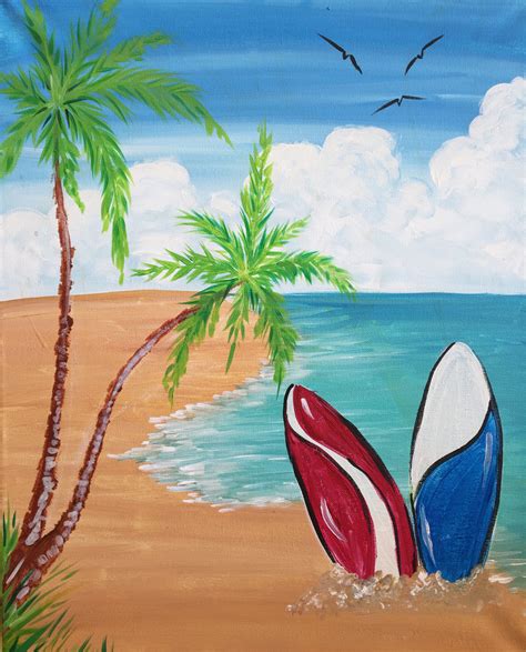 Surf and Sand - Pinot's Palette Painting