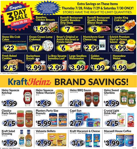 Boyer's Food Markets Ad Circular - 07/24 - 07/30/2022 | Yulak