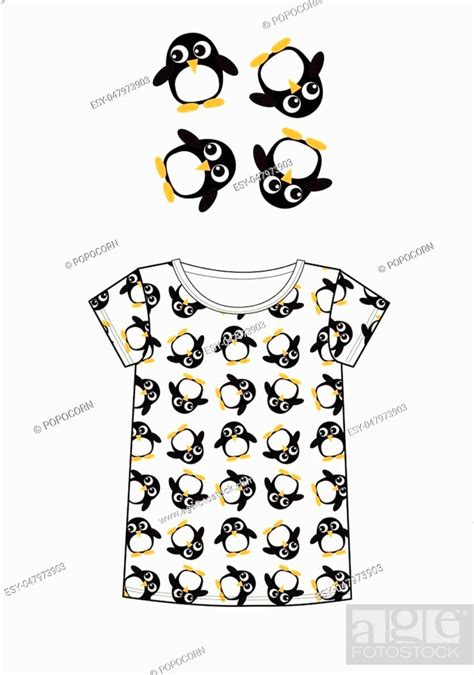 seamless penguin patternprint for children fashion industry, Stock Vector, Vector And Low Budget ...
