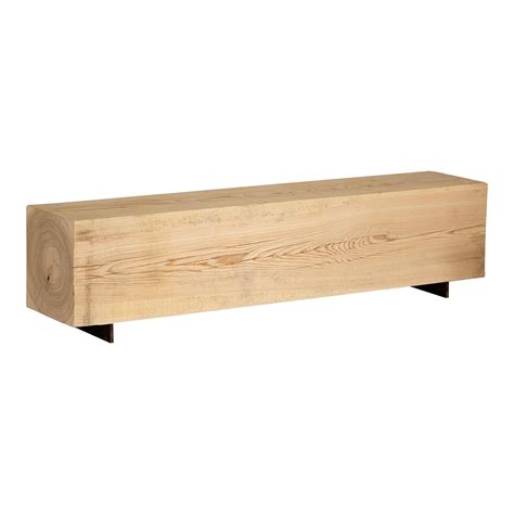 Reclaimed Cypress Wood Beam Bench | Chairish