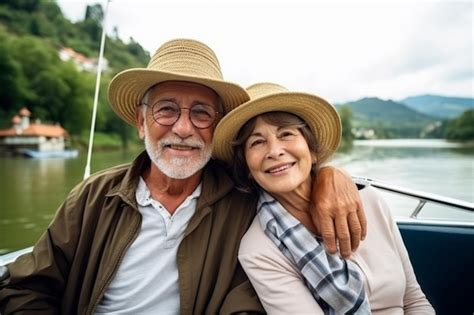 Premium AI Image | A happy seniors couple in traveling